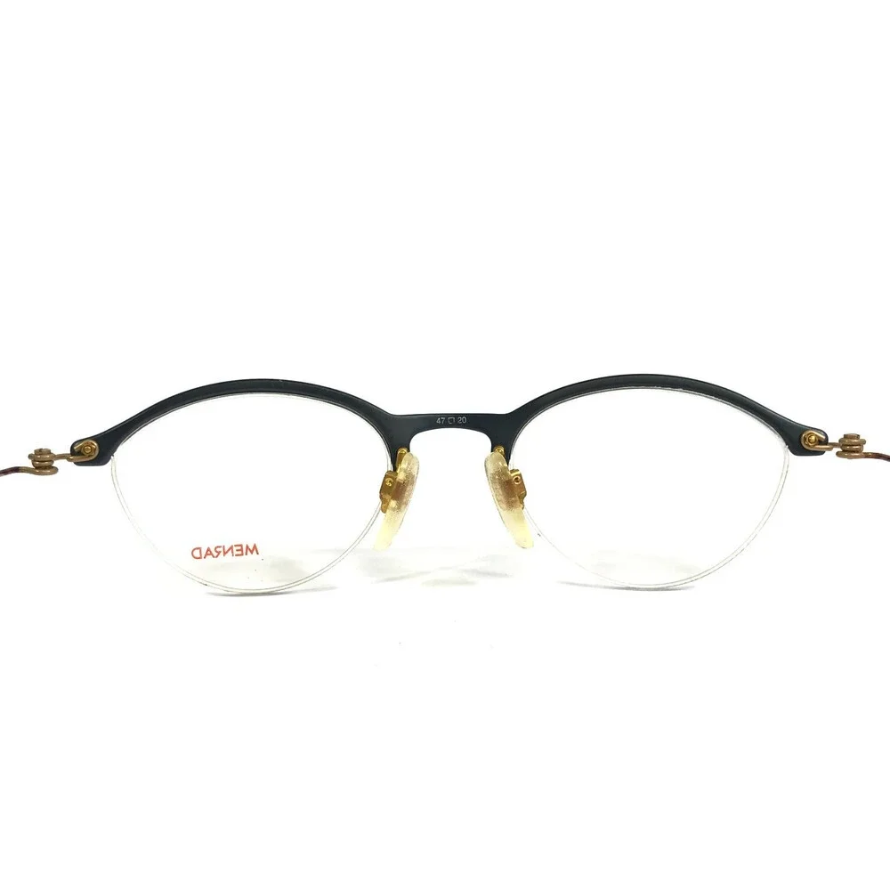 Vintage Menrad Eyeglasses Frames 1453 310 Blue Tortoise Oval Half Rim 47-20-140